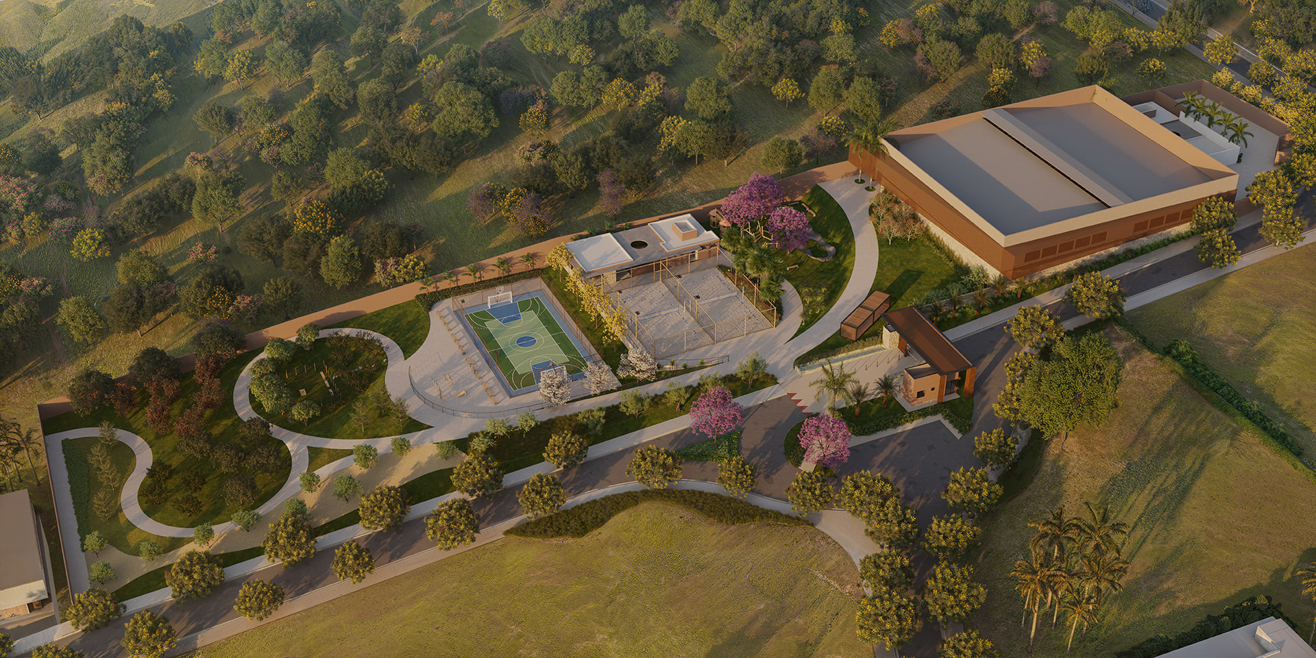Vista aérea do lazer — Benviverde Tennis Residence